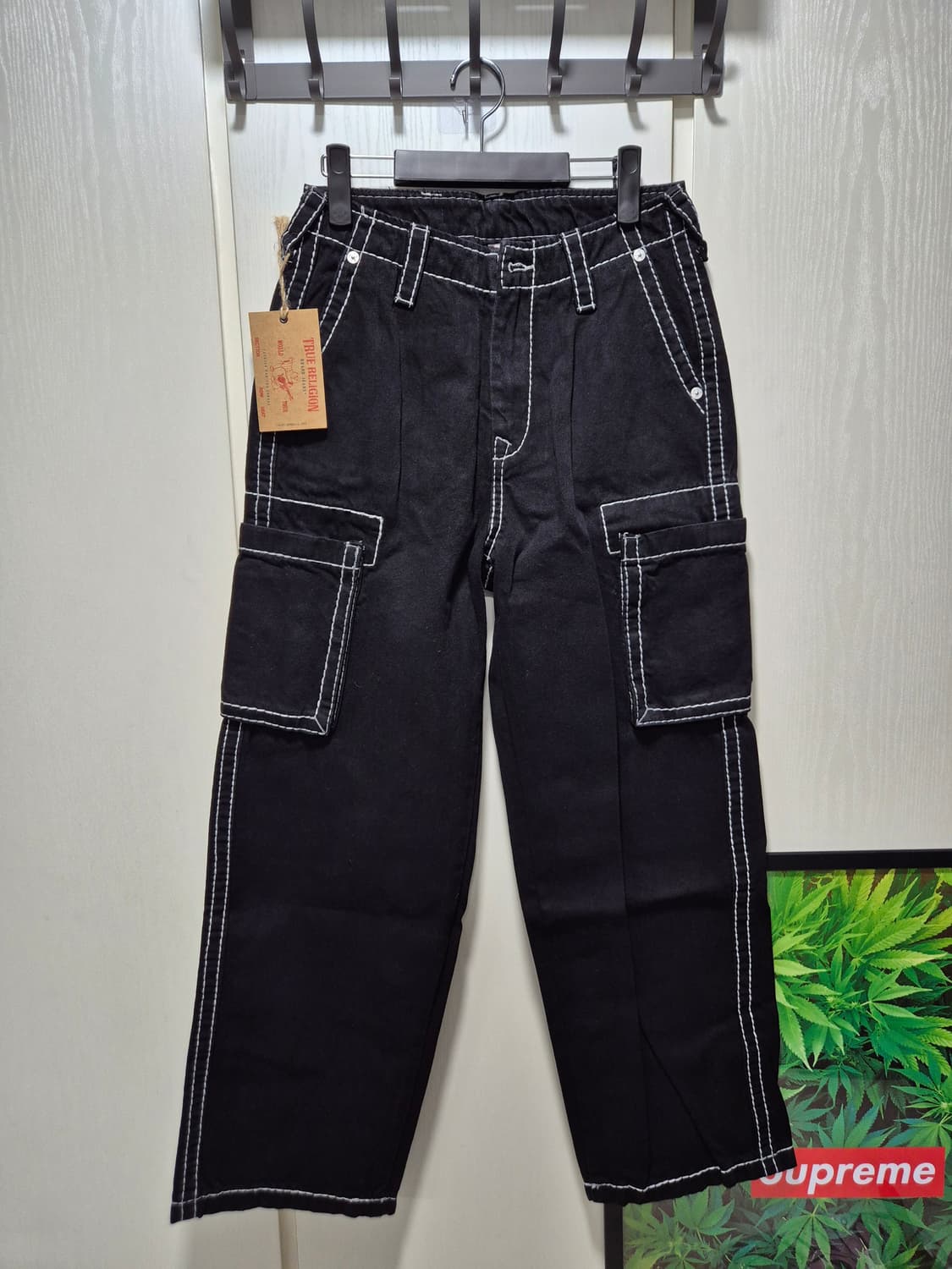 (타임세일)(새상품)트루릴리젼 카고 블랙 데님 상품이미지1