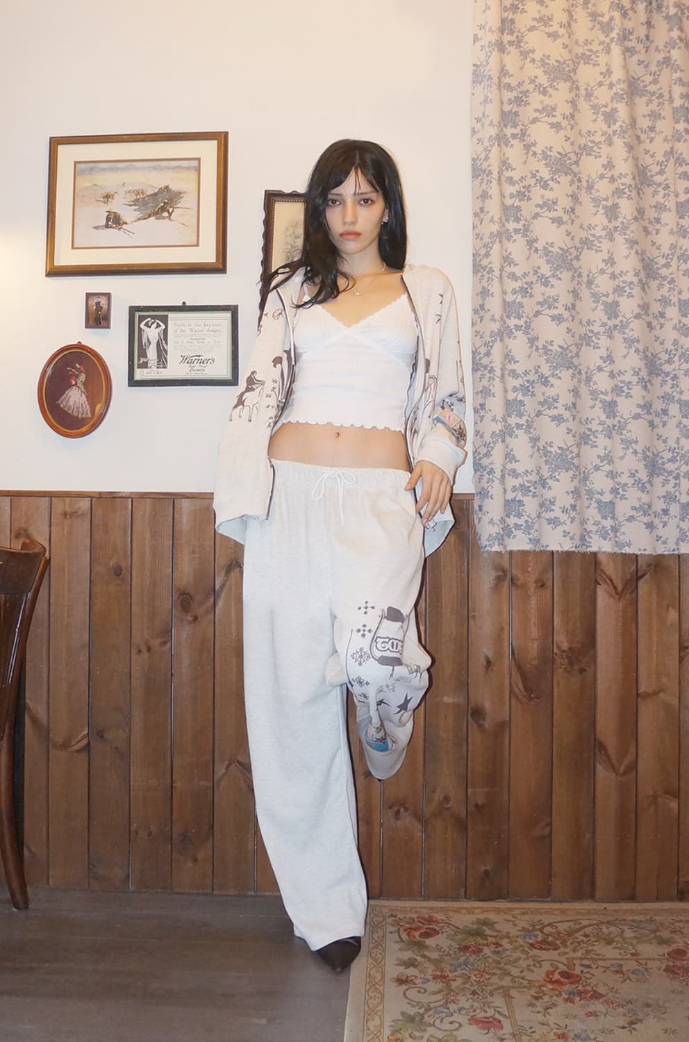 투머치택스 와플 팬츠 아이보리 상품이미지2