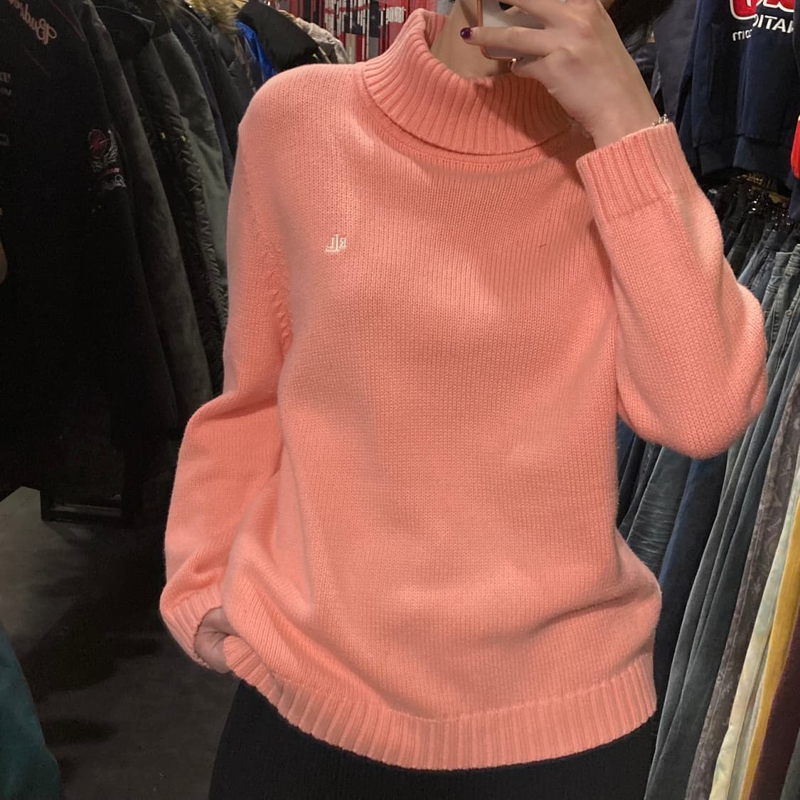 [IM] 폴로 랄프로렌 목폴라 니트 코랄핑크 상품이미지5