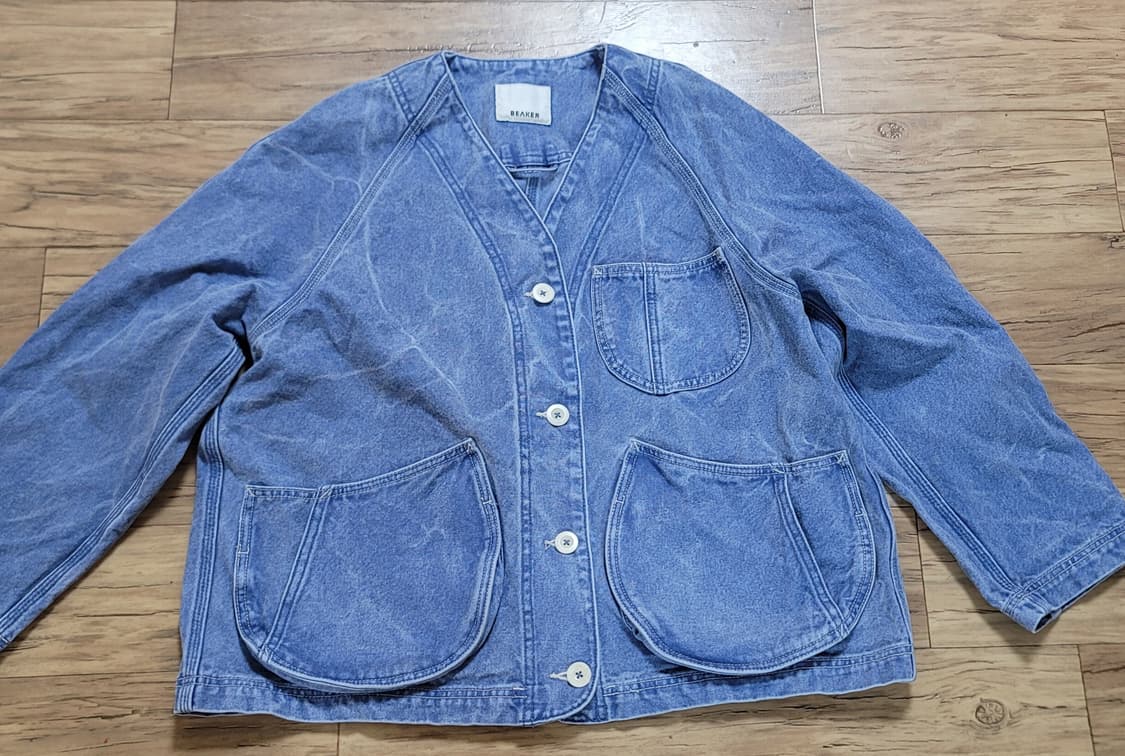 25ss 비이커 피그먼트 데님 워크자켓 상품이미지6