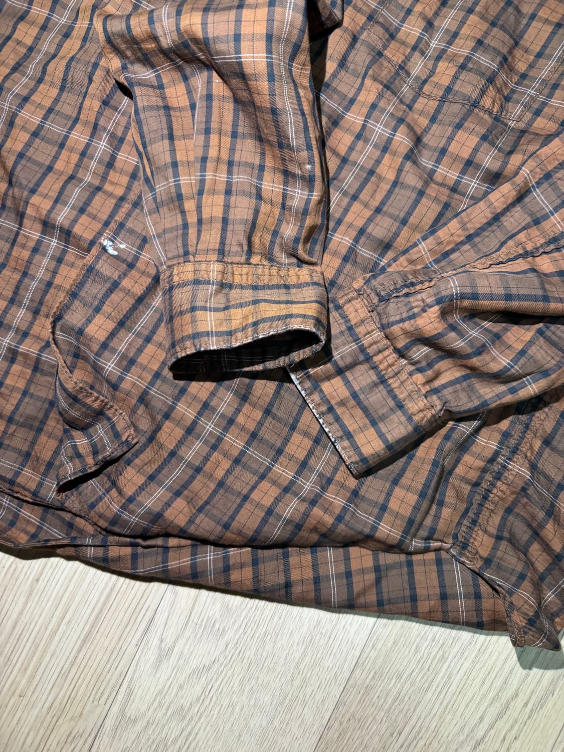 꼼데가르송 옴므 90s 체크 셔츠 브라운 상품이미지7