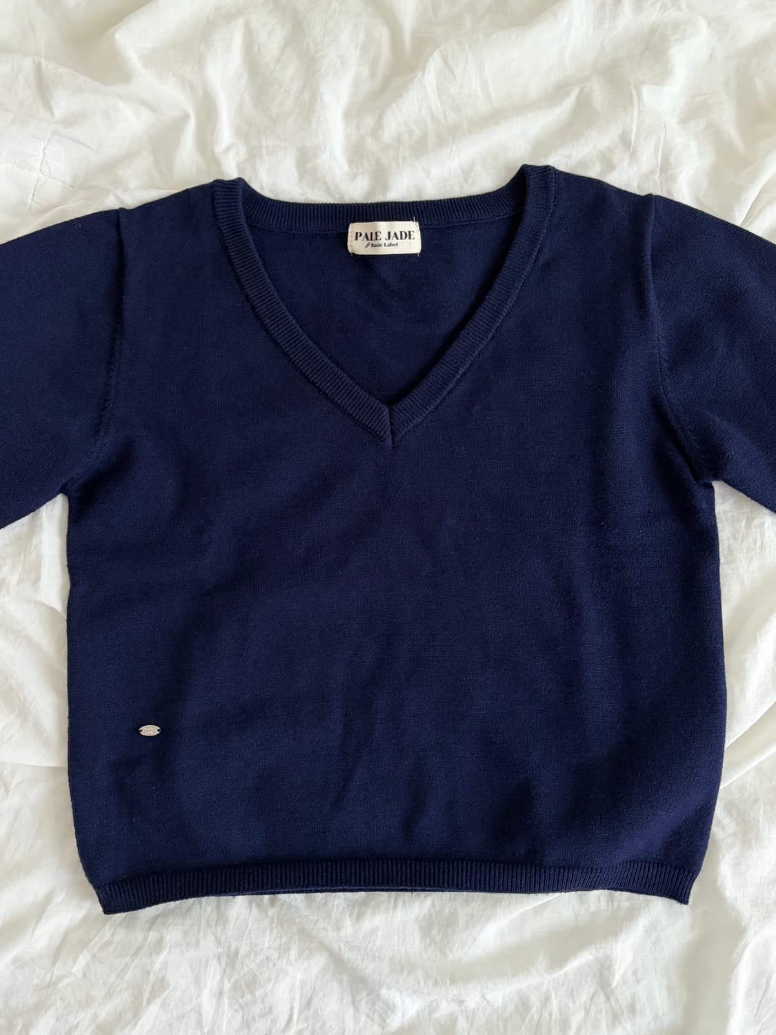 Palejade | standard v-neck knit (navy) 상품이미지6