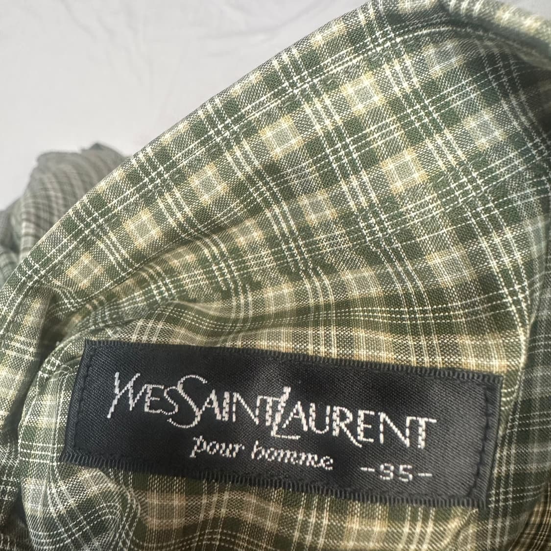 입생로랑 뿌르옴므 그린체크셔츠 95 상품이미지3