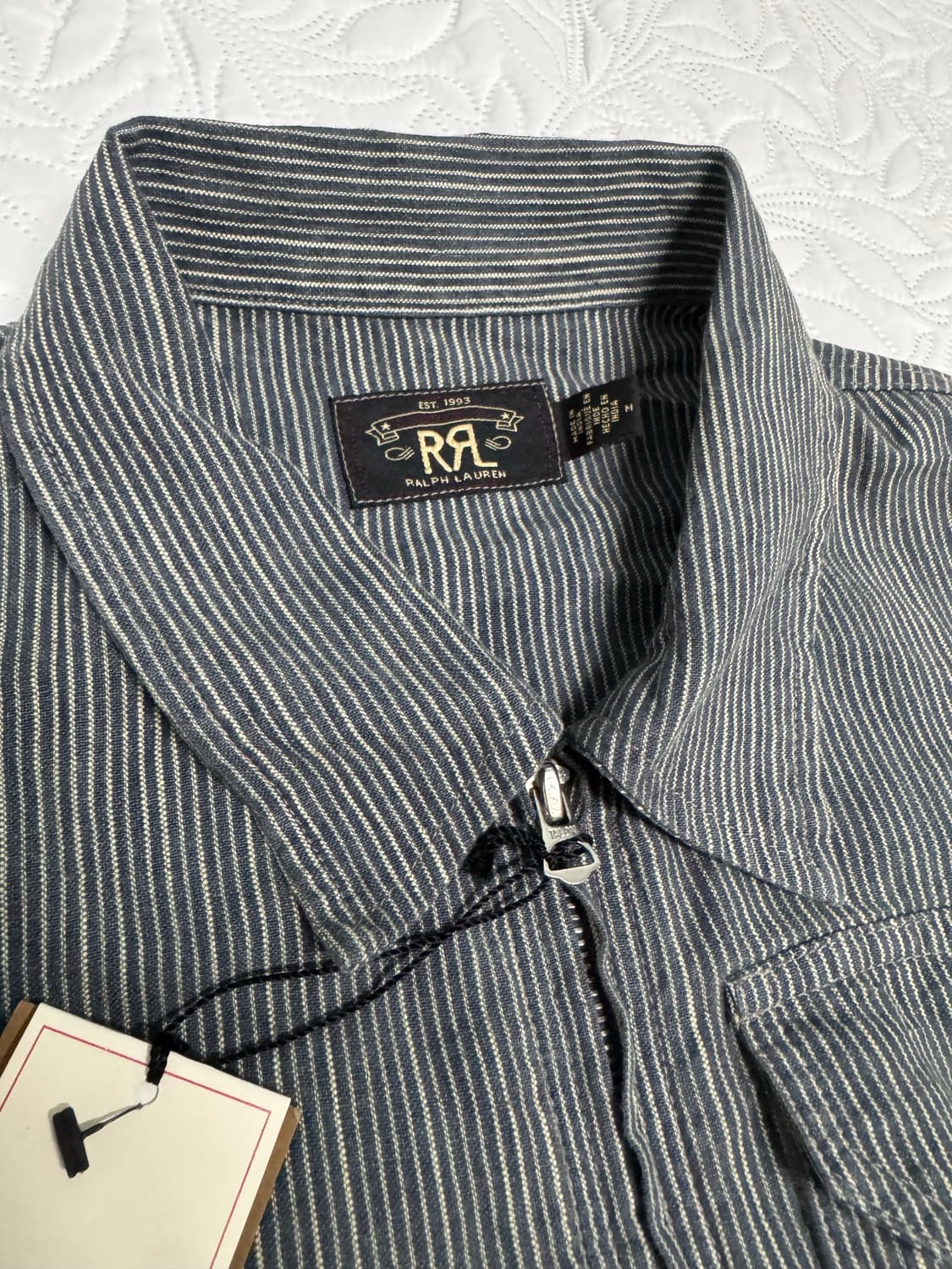 더블알엘 / 스트라이프 코튼 린넨자켓 / M 상품이미지2