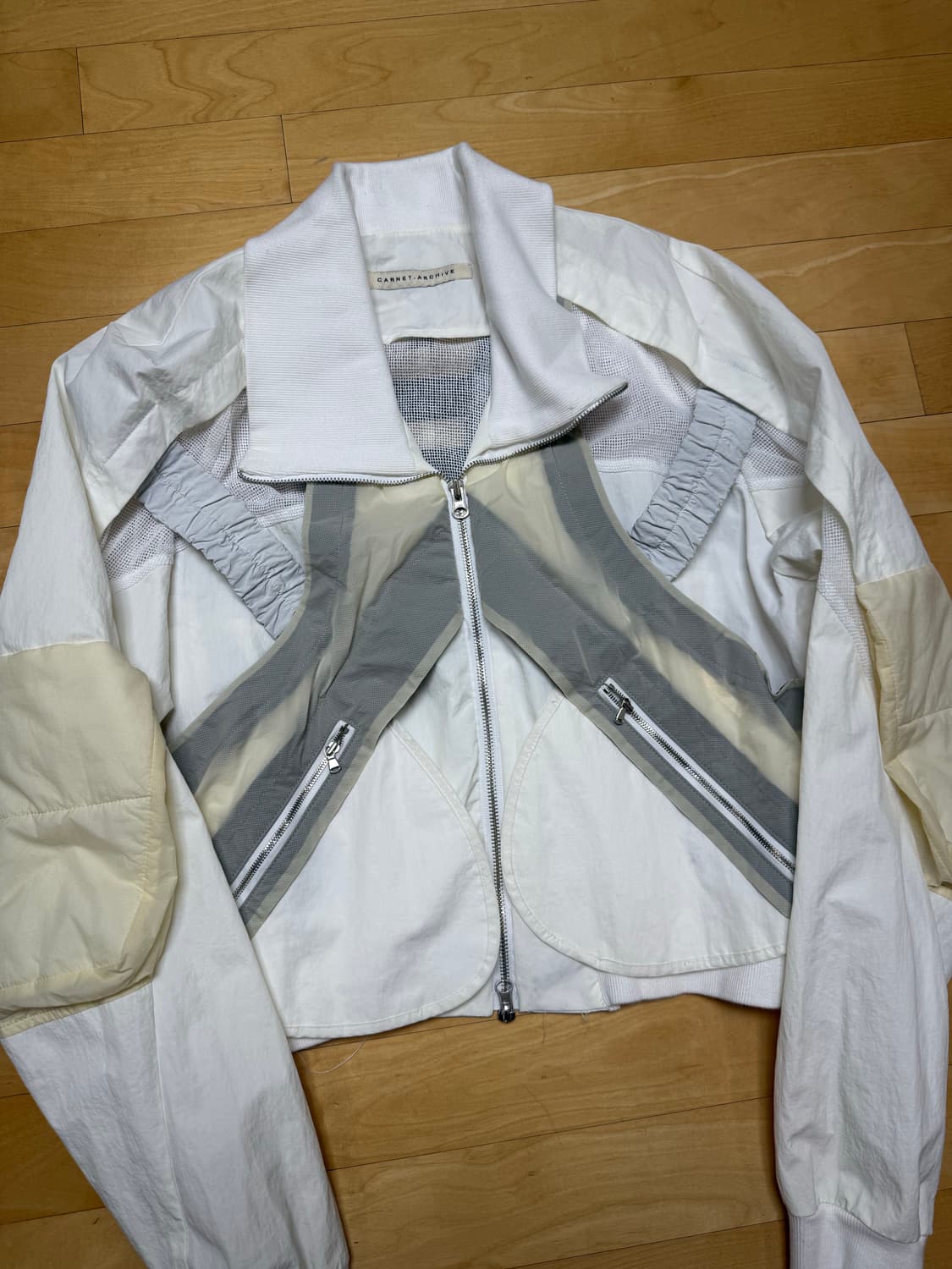 카르넷아카이브 매스 봄버 자켓 화이트 M 상품이미지3