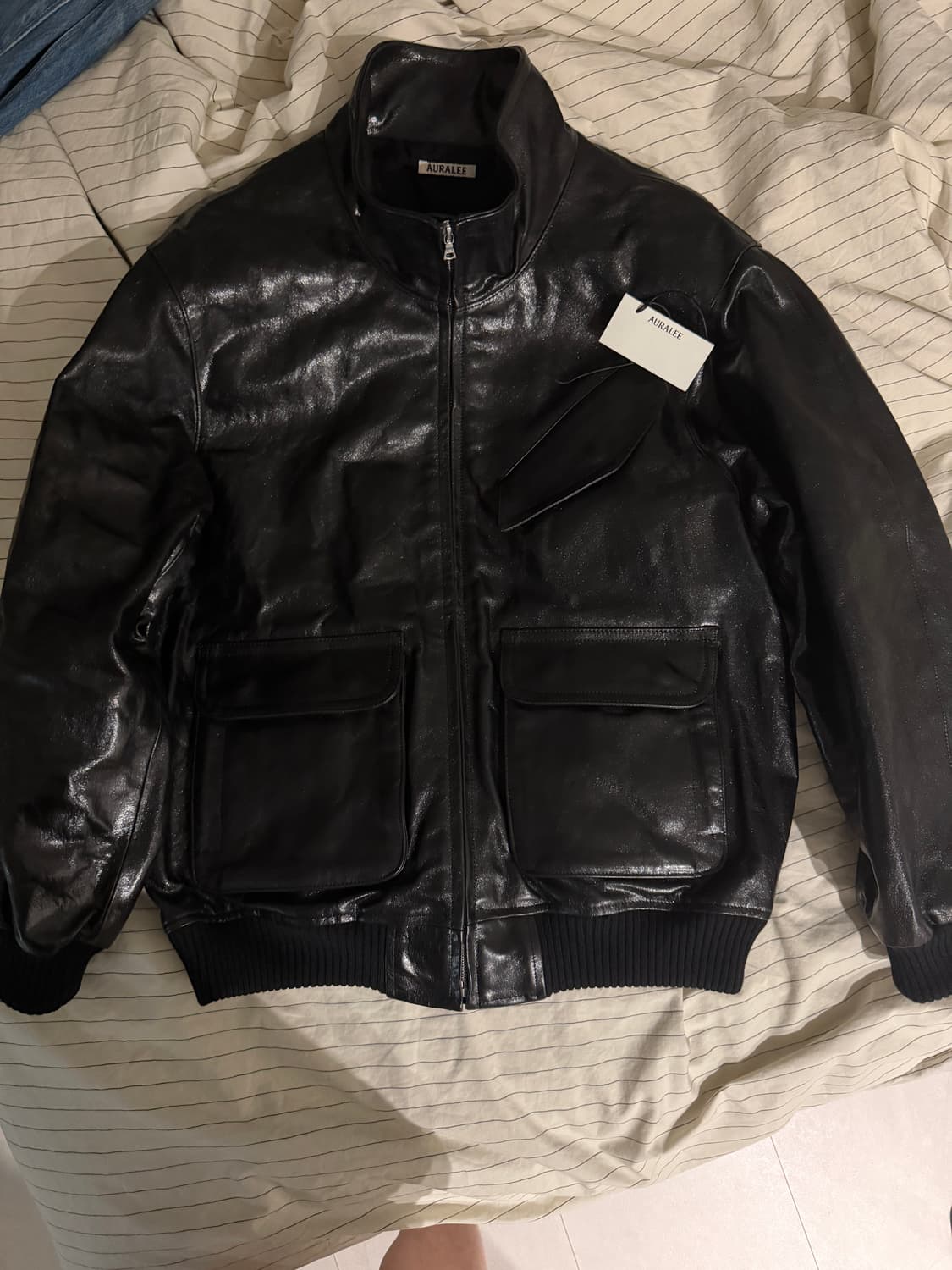 오라리 램레더 블루종 4사이즈 상품이미지1