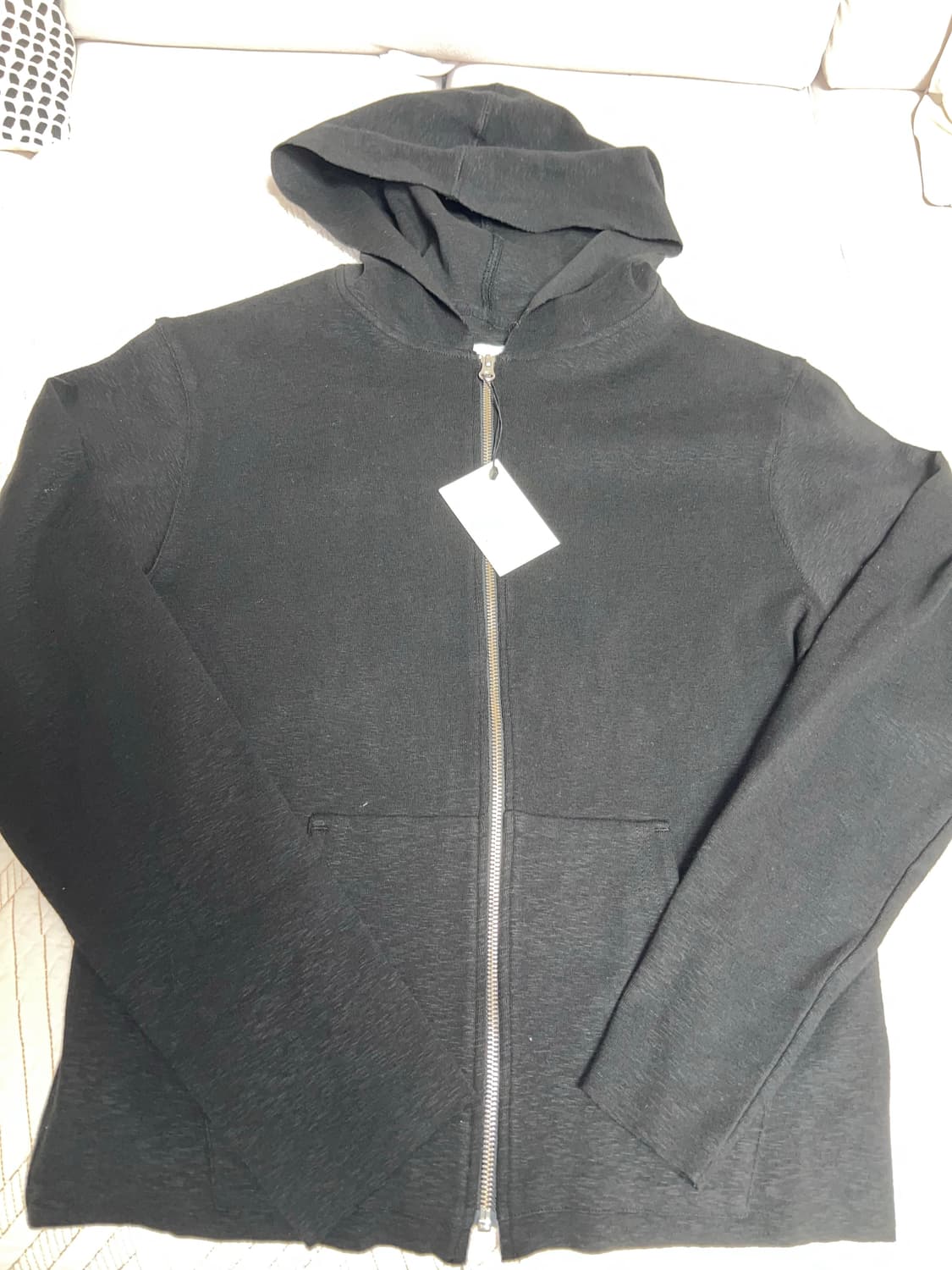 모노프리베 텍스쳐 후드집업 블랙 2 사이즈 상품이미지3