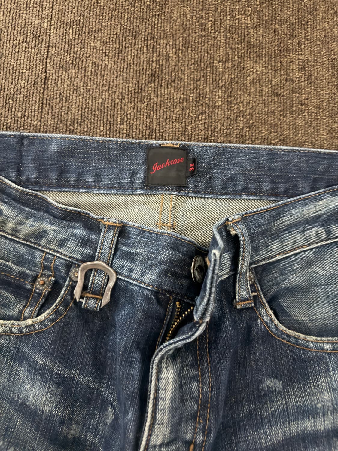 빈티지 데미지 데님 팬츠 상품이미지2