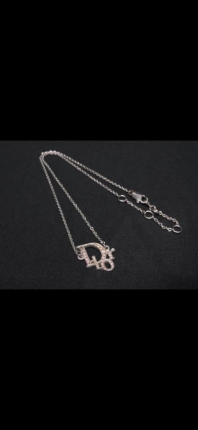 디올 핑크 오블리크 큐빅 목걸이  상품이미지1