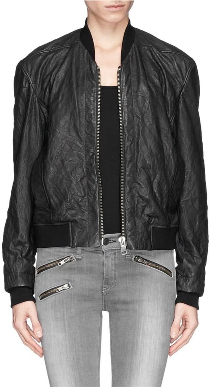 Helmut Lang 헬무트랭 양가죽 램스킨 가죽 레더 봄버 자켓 상품이미지4