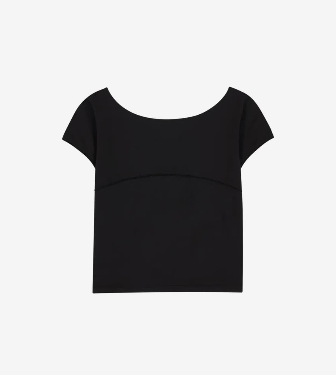 오호스 Lace Trimming T-shirt / Black 상품이미지2