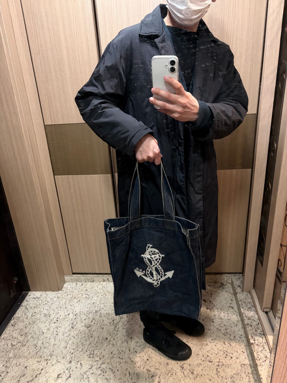 아페쎄 데님 토트백 상품이미지3