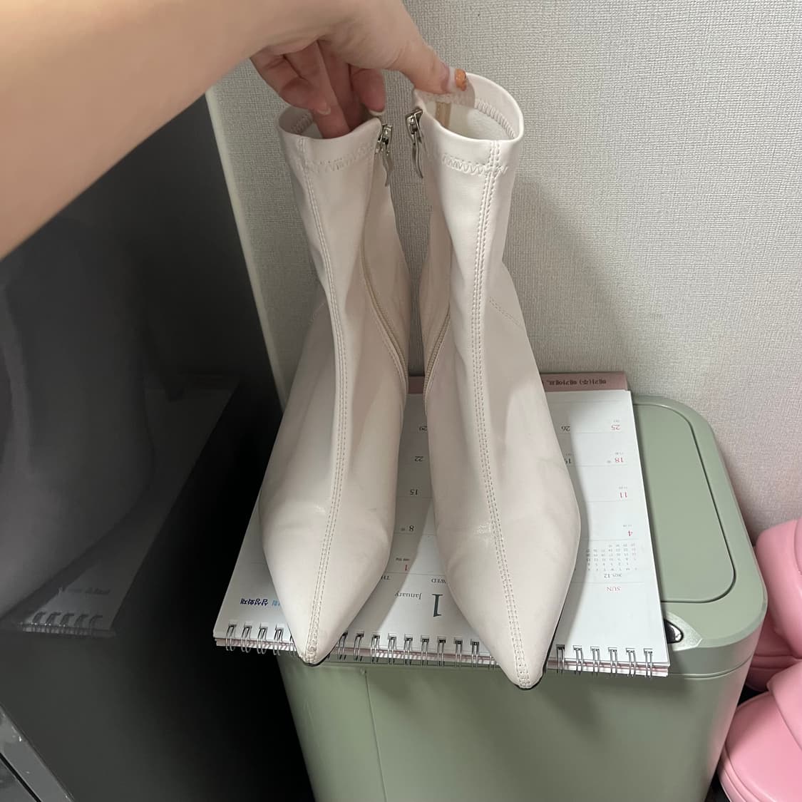 앵클부츠 화이트 230 상품이미지2