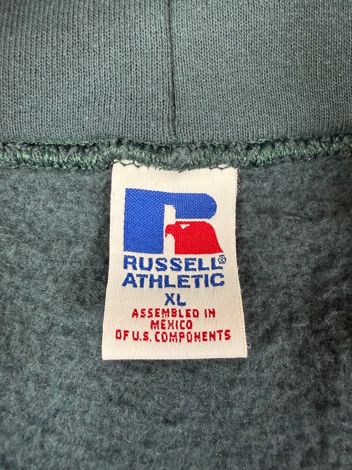 90s Russell Zip Up Hoodie (sage green) 상품이미지3