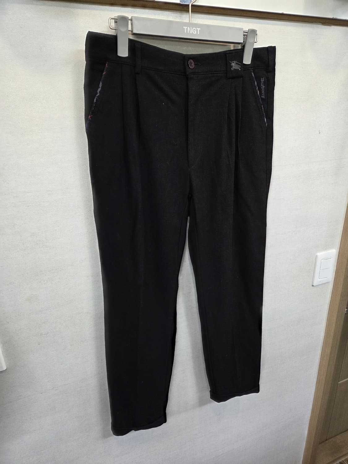 버버리 올드스쿨 투턱 모직 카브라팬츠 대략 30 31 상품이미지7