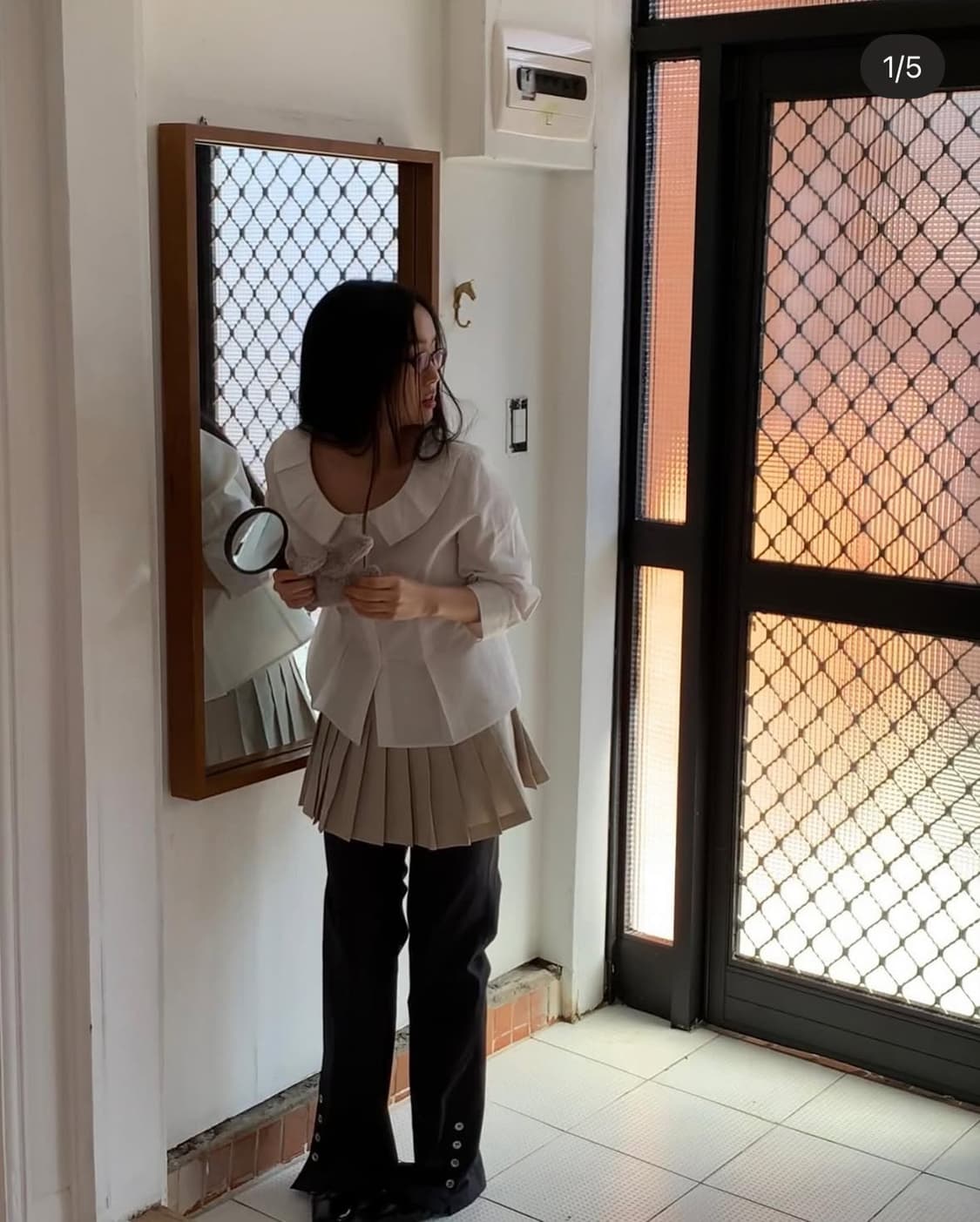 쿄호 kyoho 버튼 시어링 팬츠 차콜컬러 1사이즈 상품이미지3