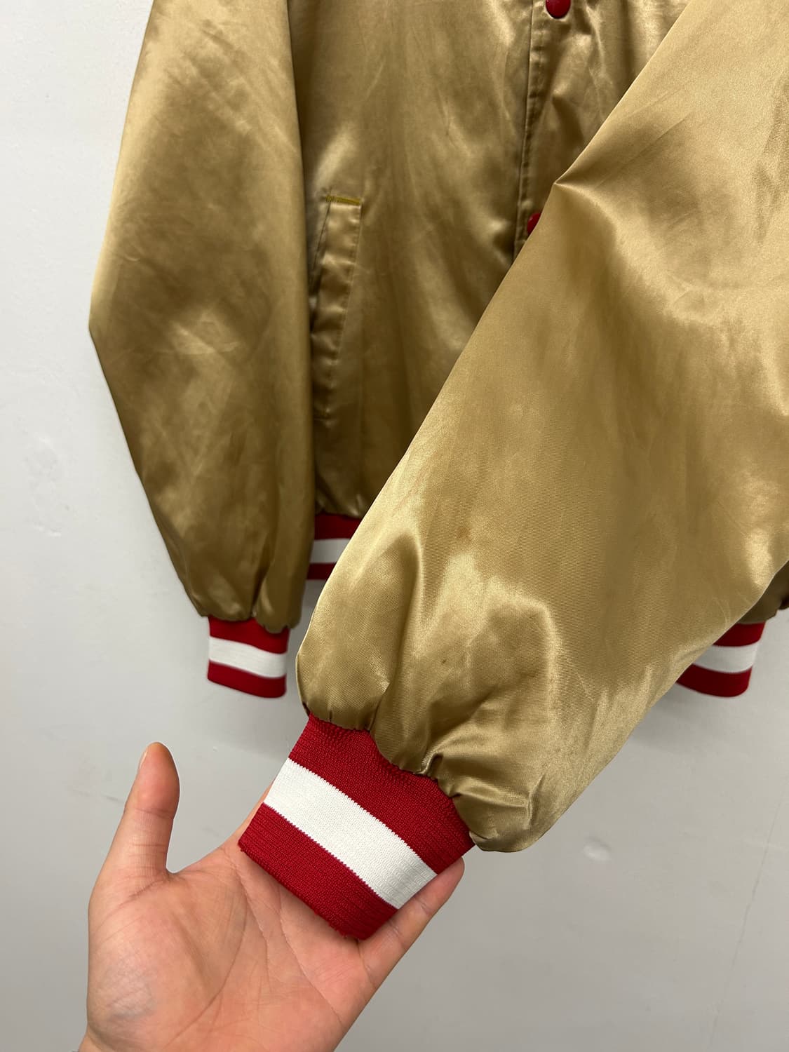 90s Chalk Line San Francisco 49ers 바시티자켓 상품이미지7