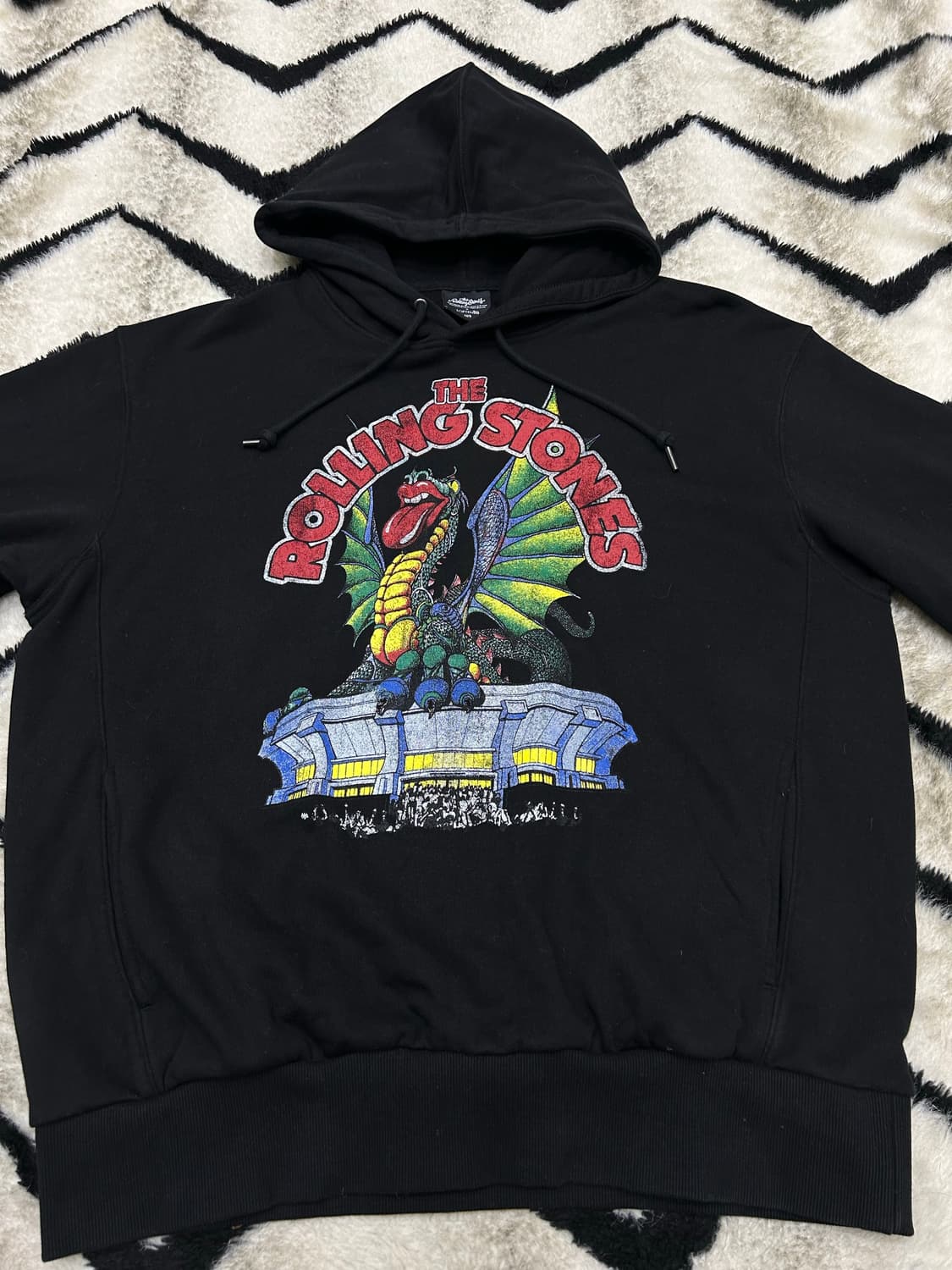 [XL]탑텐x롤링스톤즈 후드/블랙/기모 상품이미지3