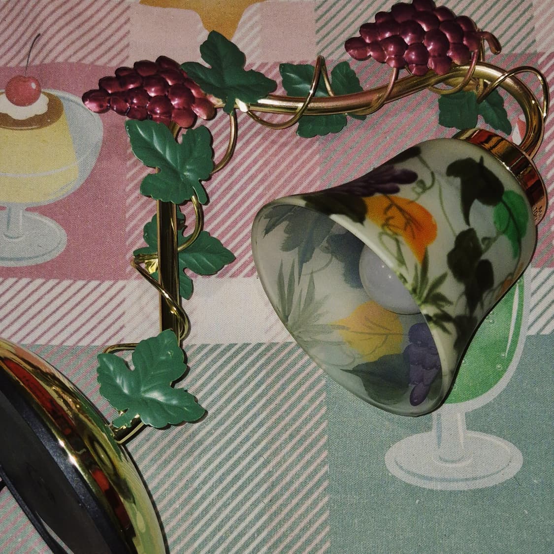 90s 일본 레트로 포도 넝쿨 글라스 터치 조명 상품이미지10