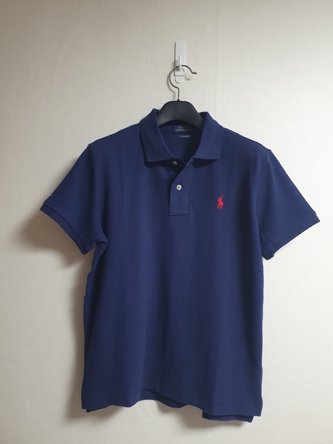 폴로랄프로렌 여성 클래식핏 반팔 카라티 네이비 M 상품이미지2