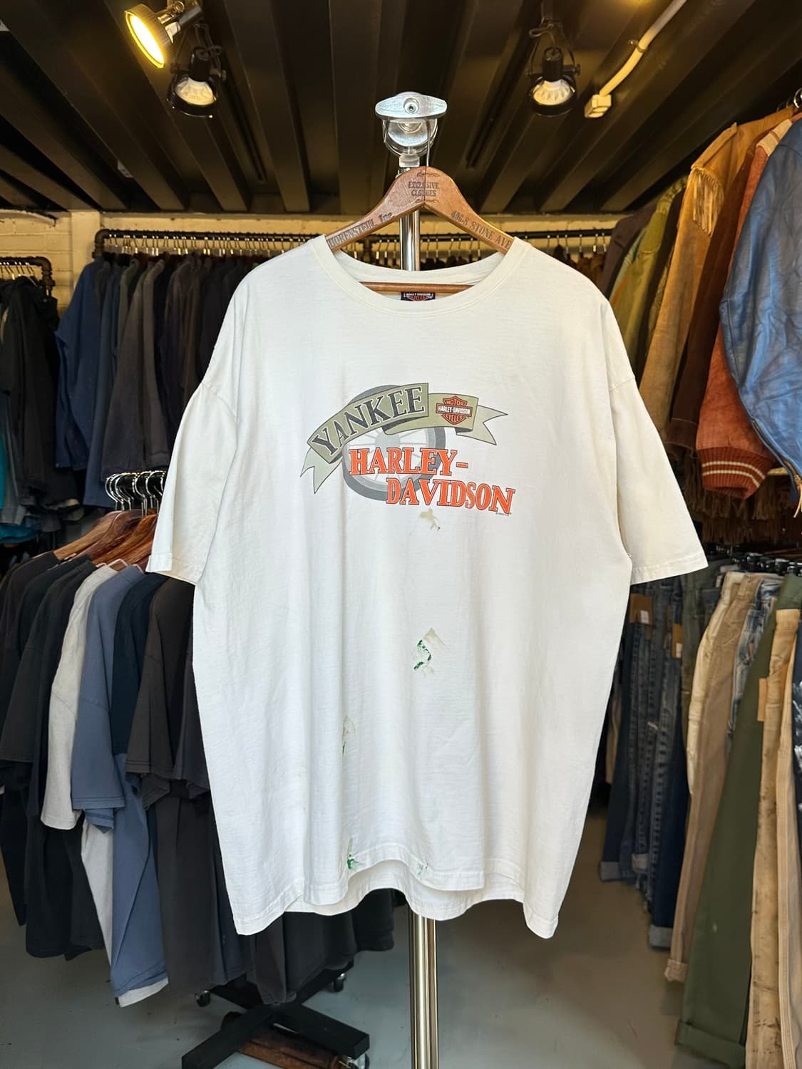 00s 할리데이비슨 프린팅 티셔츠 화이트 상품이미지1