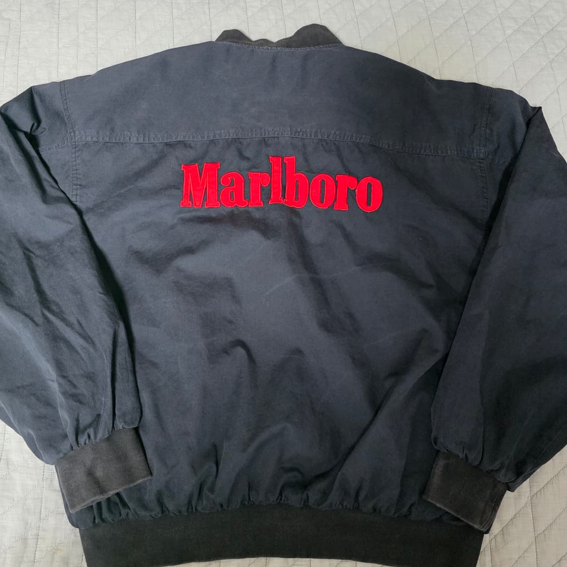 [XL] 90s 빈티지 말보로 리버시블 봄버 자켓 블랙/레드 투톤 상품이미지1