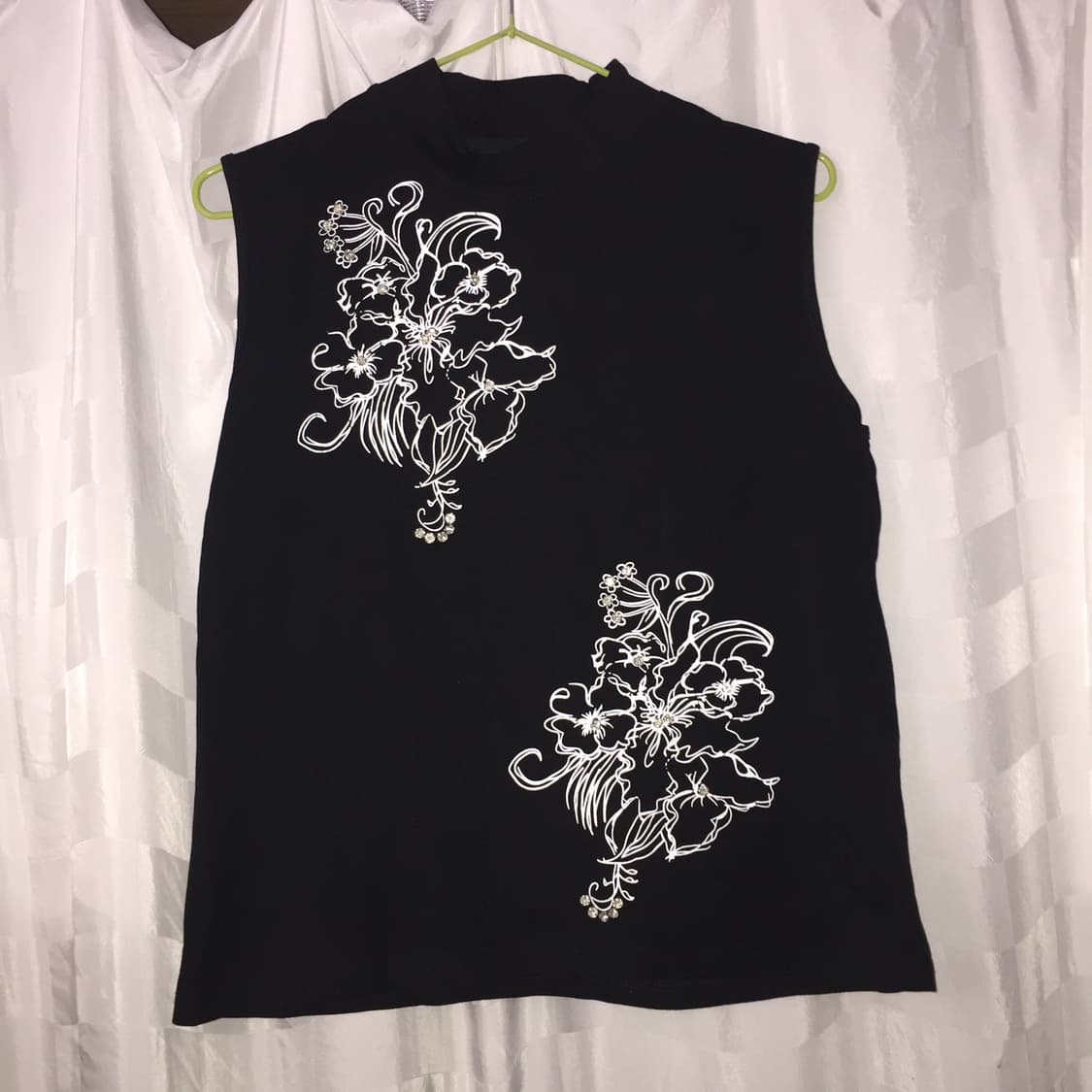 Vintage 갸루 펑크 오리엔탈 핫픽스 슬리브리스 상품이미지2