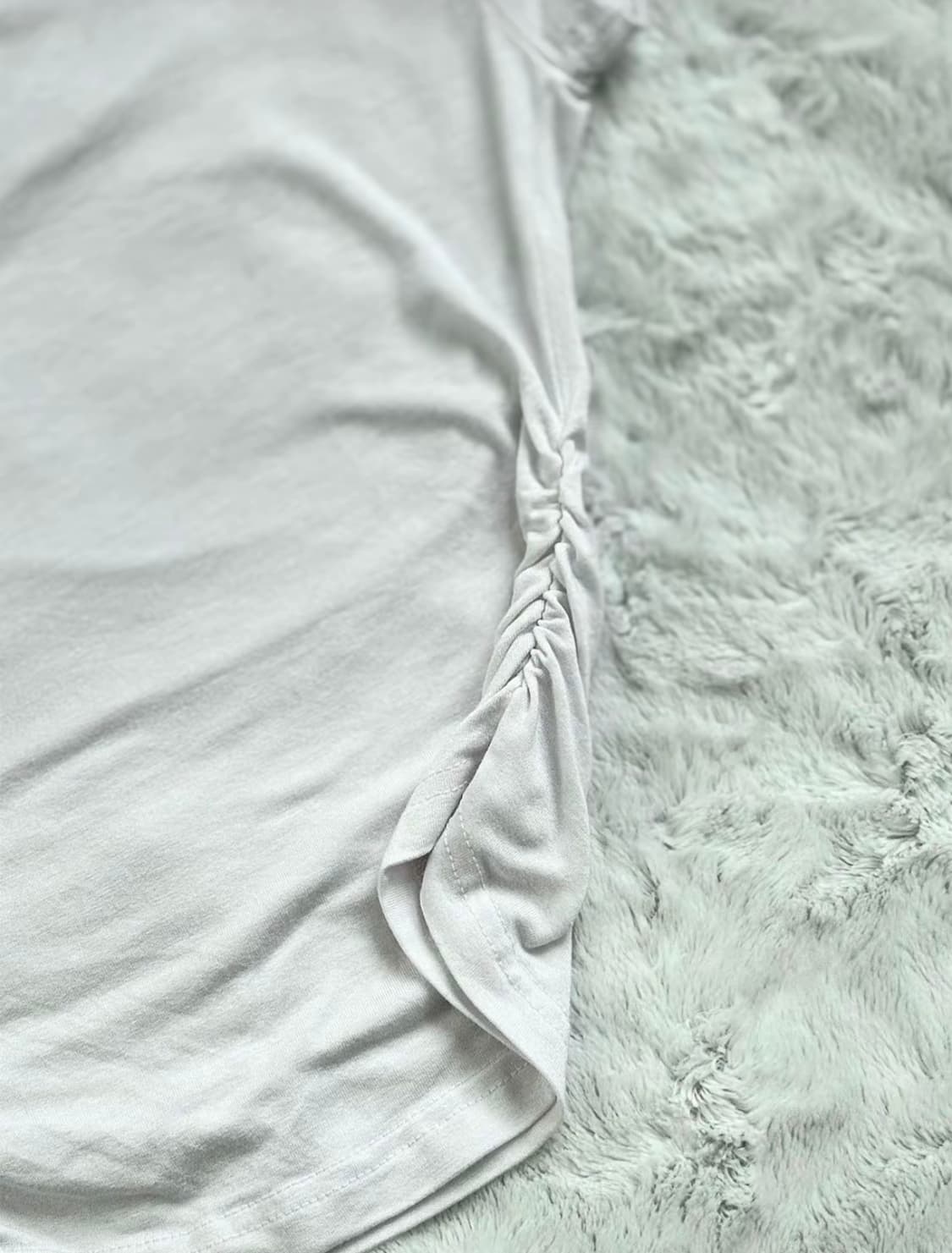 [새상품] 여리핏 셔링 포인트 리본 반팔티 상품이미지3