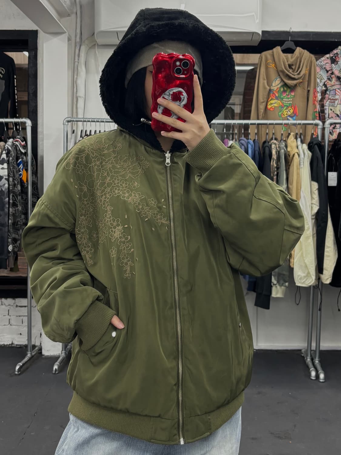 카라쿠리 타마시 오리엔탈 리버시블 MA-1 상품이미지1