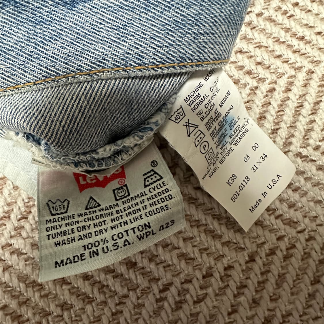 LEVI'S 501 00's usa made denim pants 상품이미지5