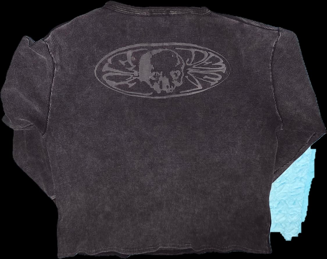 (L) ETCE HENLEY NECK WAFFLE KNIT 차콜 상품이미지5