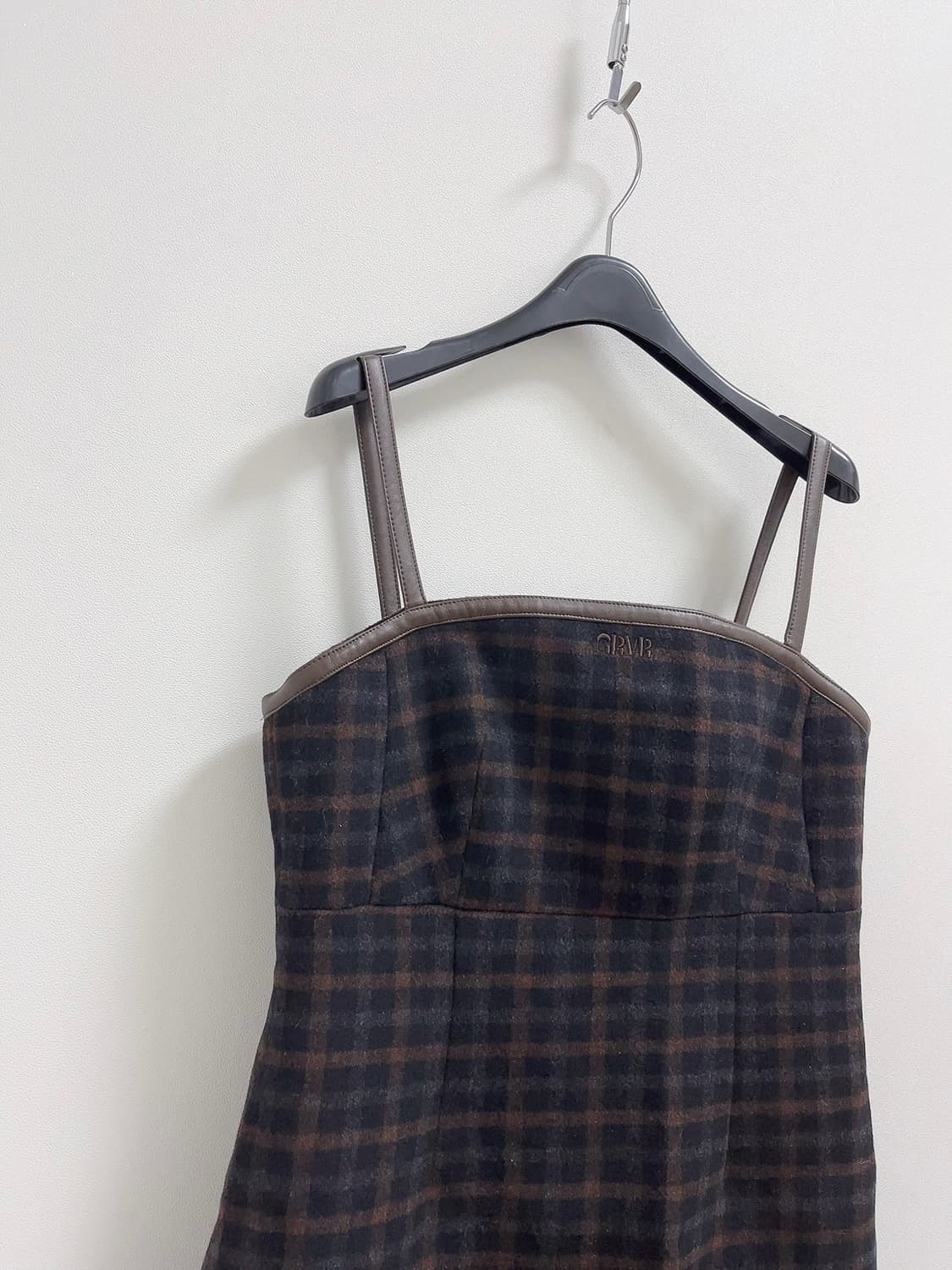 그로브 울 체크 미니 원피스 상품이미지3