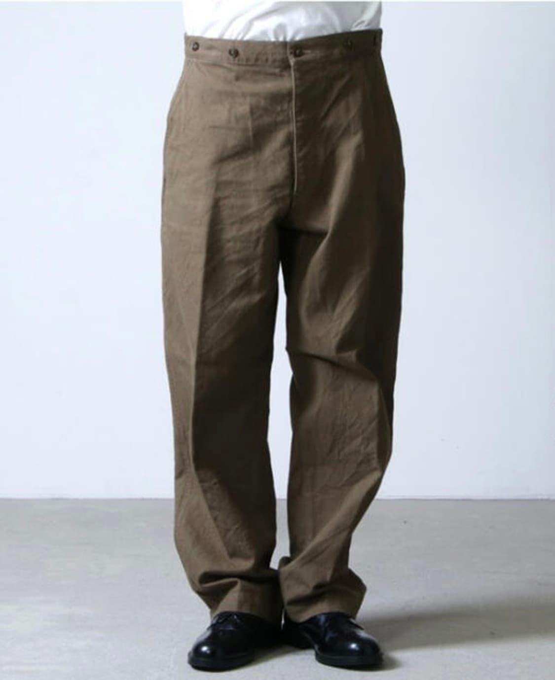 코모리 코튼 실크 오버팬츠 올리브 상품이미지1