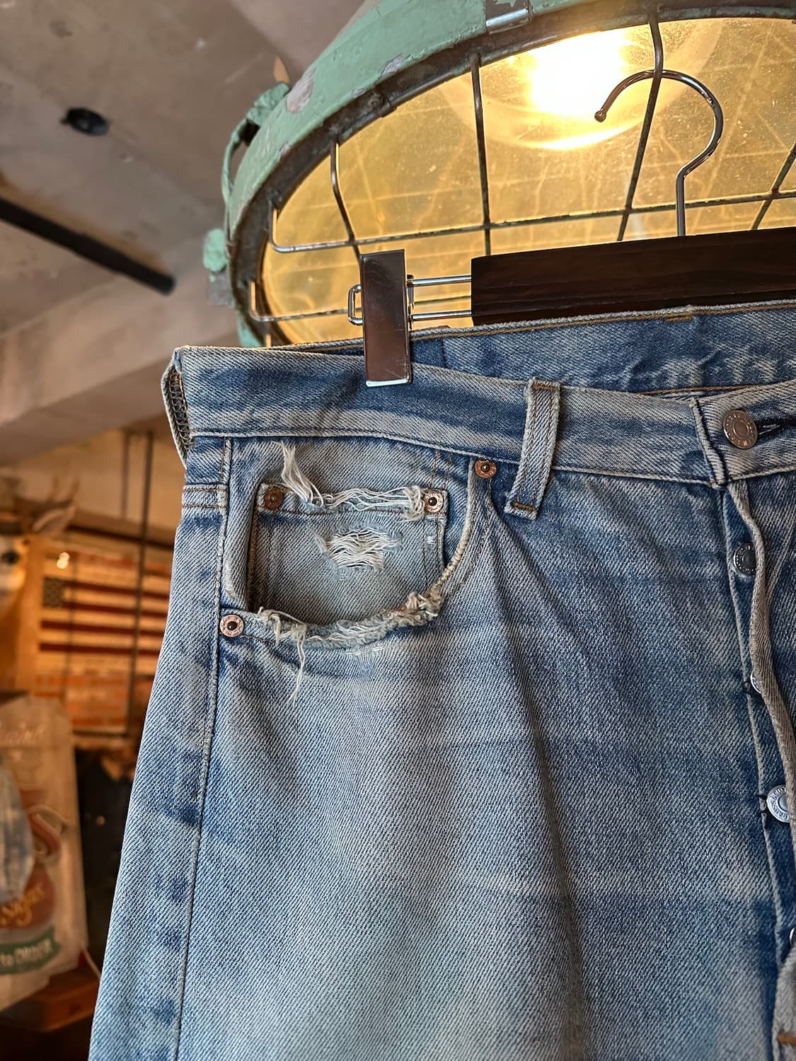 90s USA 빈티지 리바이스 501xx 0000 데님 팬츠 상품이미지6