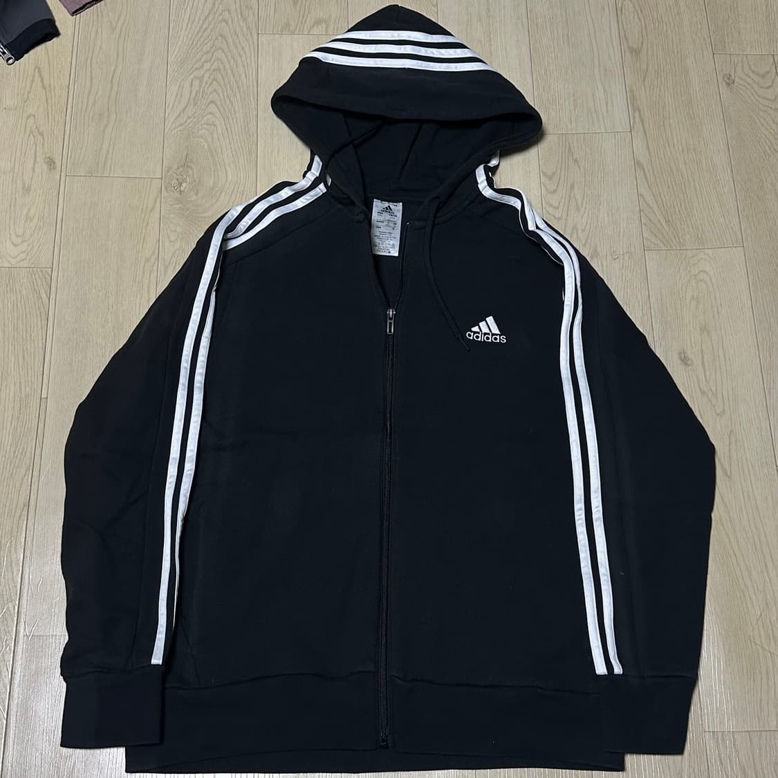 아디다스 블랙 후드집업 상품이미지1