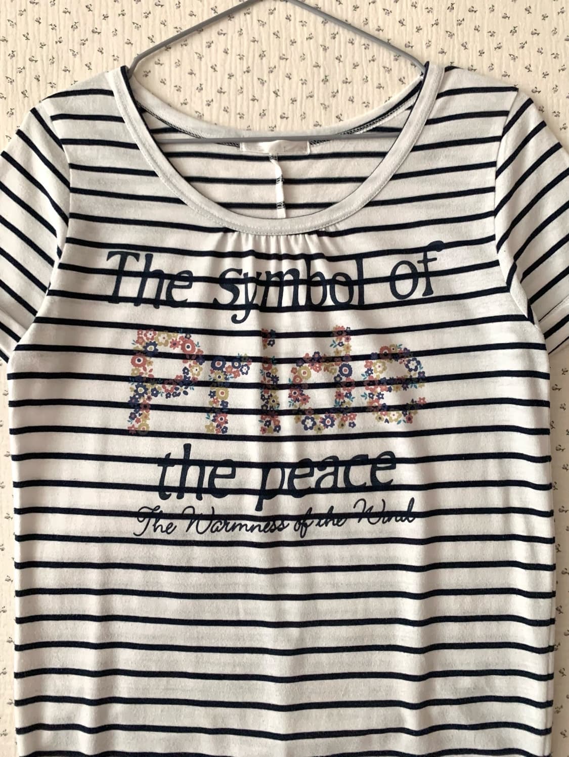 모리 플라워 스트라이프 티셔츠 상품이미지2