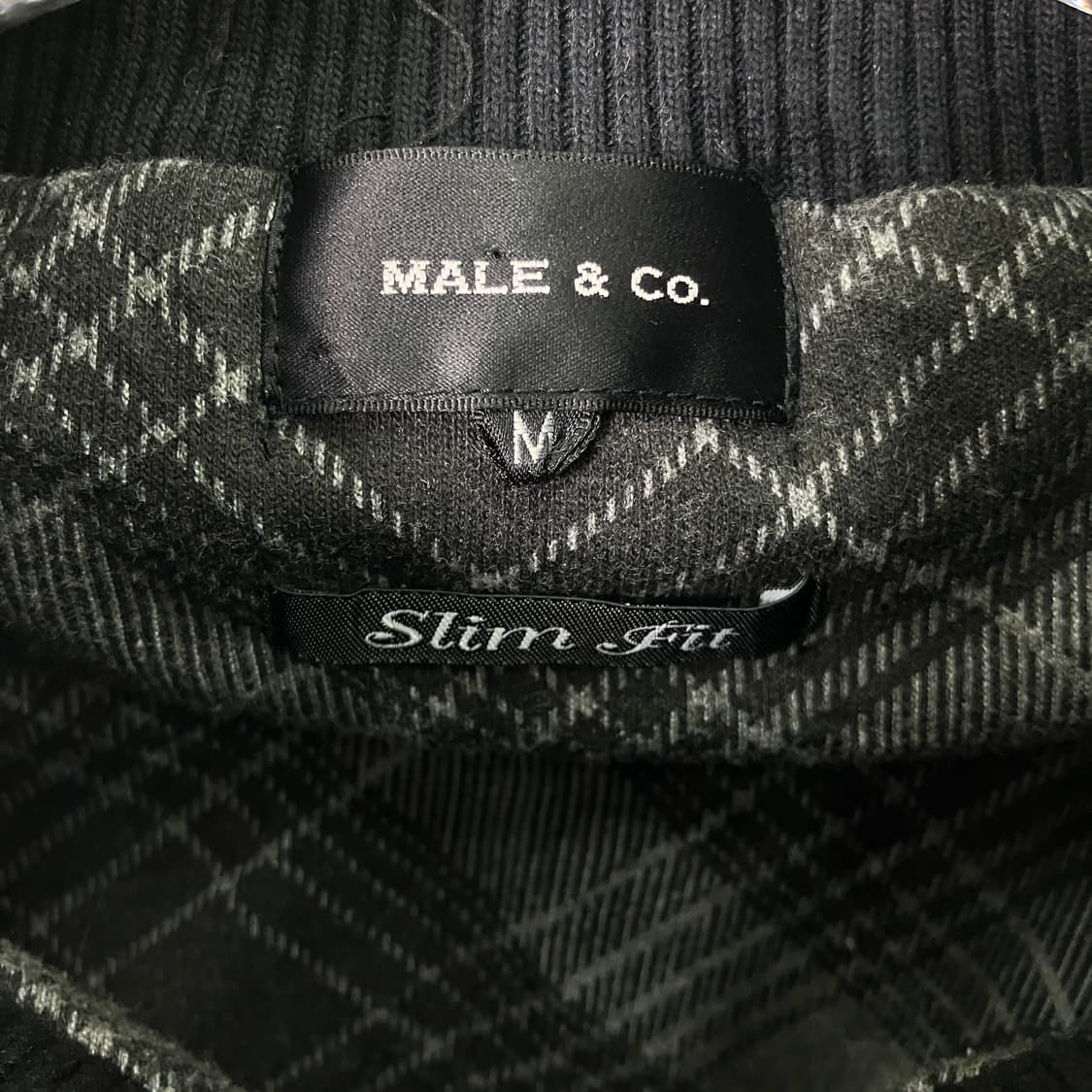 Male&co 체크 패턴 집업 자켓 M 상품이미지3