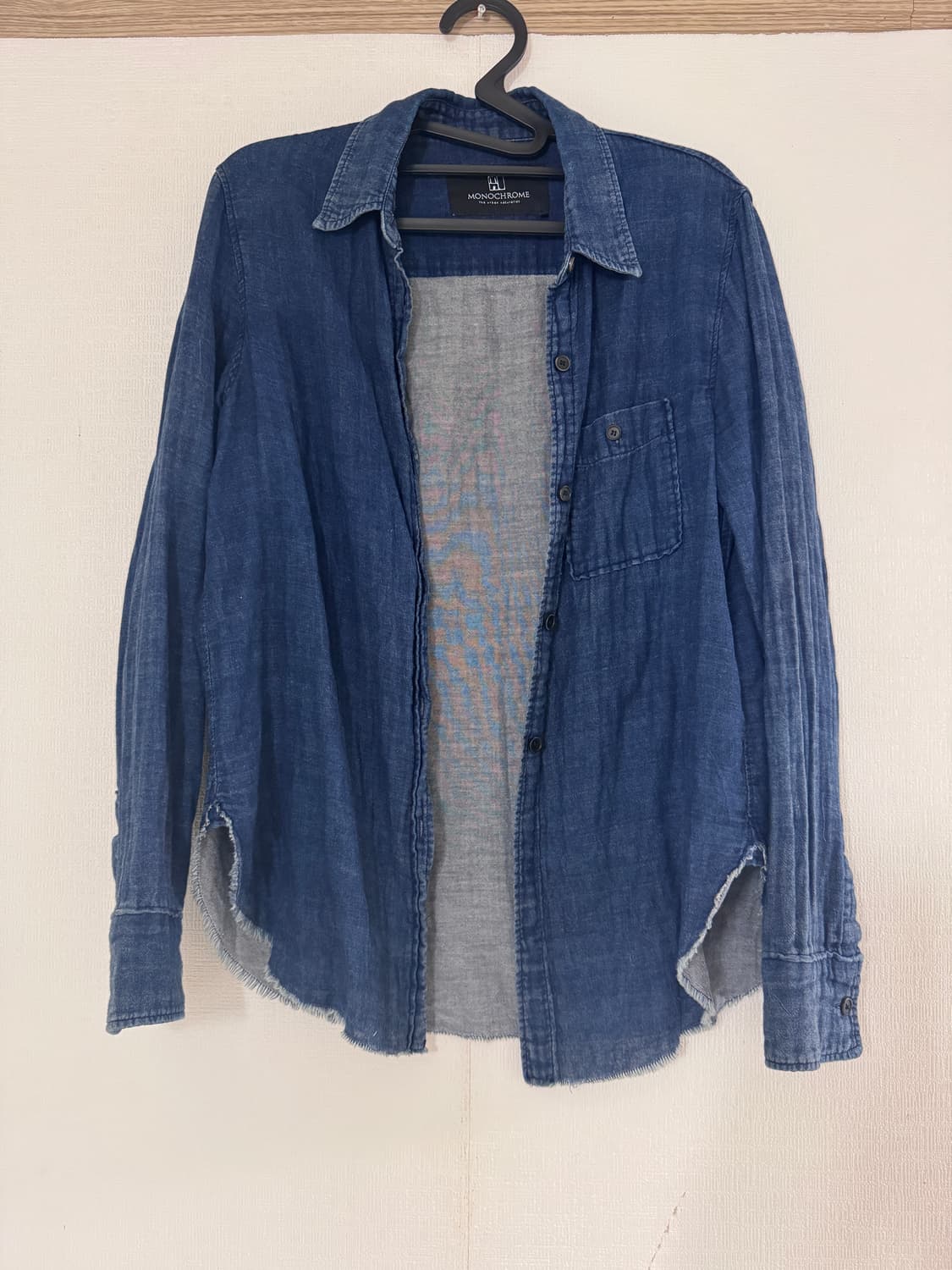 모노크롬 인디고 워시드 셔츠 상품이미지2