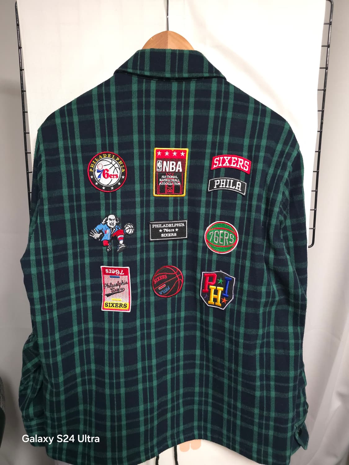NBA 필라델피아 체크 셔츠 M ✨️정품✨️ 상품이미지2