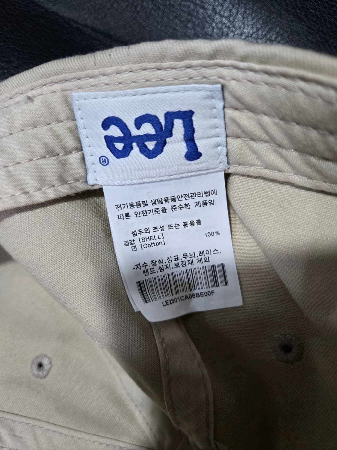 Lee 리 사이드 로고 반커브 볼캡 모자 OS 상품이미지9