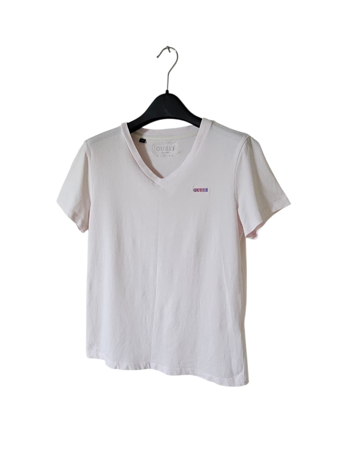 봄기본템 | 게스 브이넥 슬림핏 반팔티 M(95) | 여리핏 라이트핑크 상품이미지6