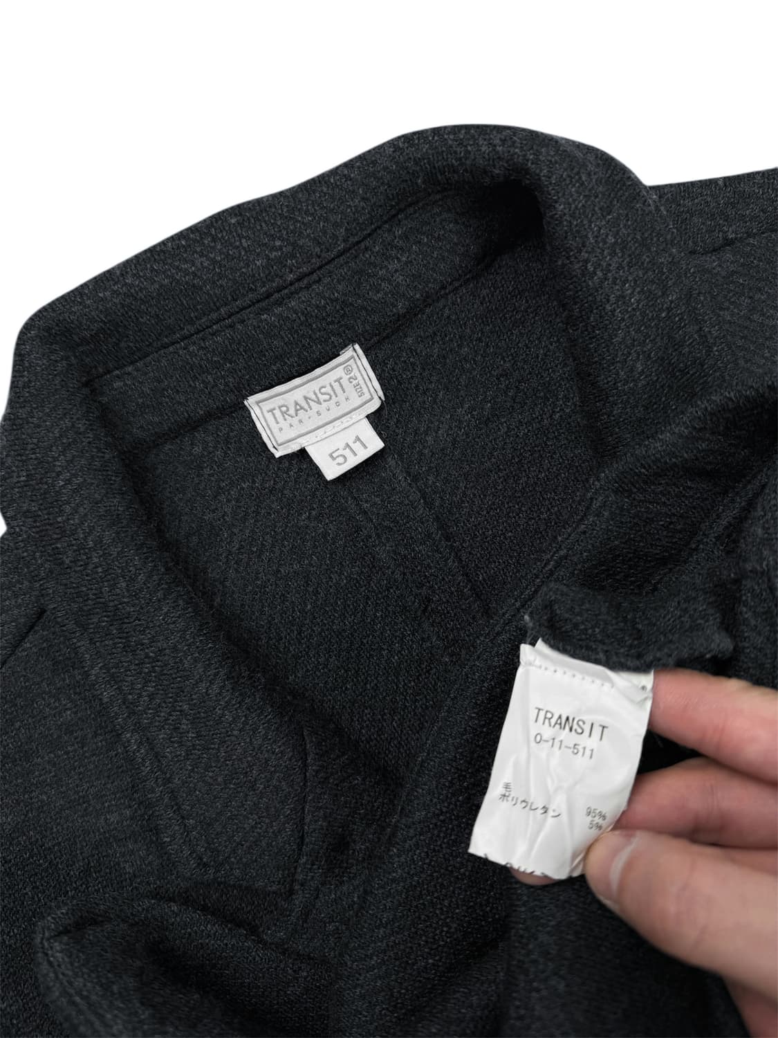 transit par such 커브 버튼 울 자켓 상품이미지6