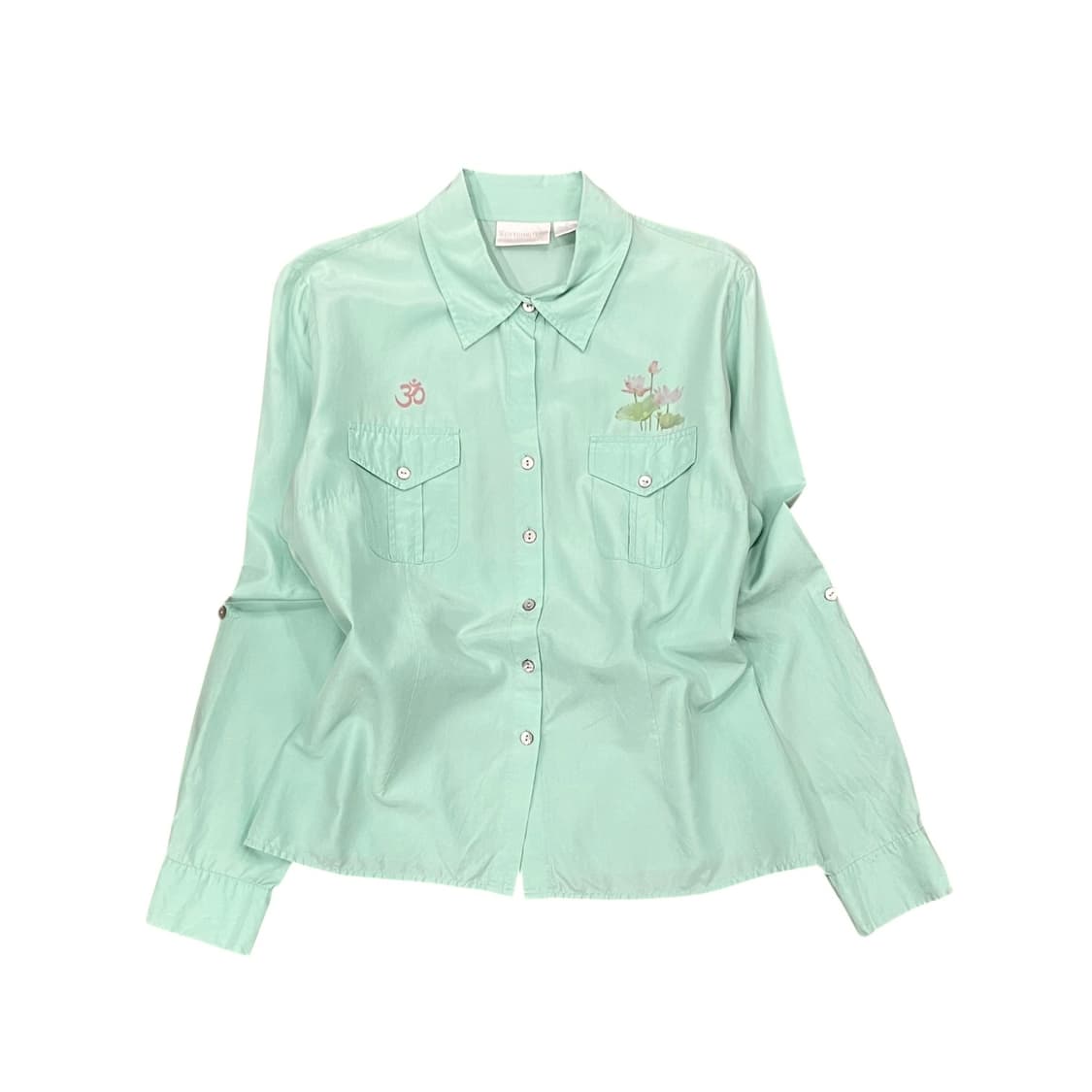 Mint Silk Karma Printing Shirt 상품이미지1