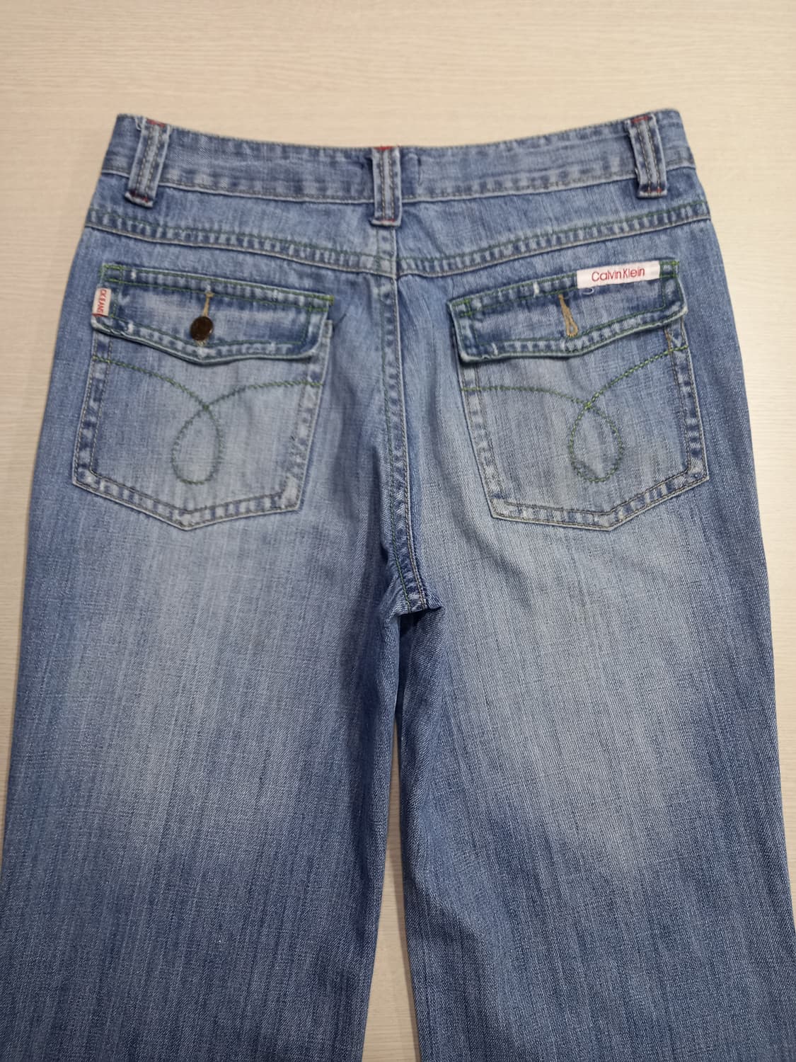 30 캘빈클라인 HongKong 워싱 와이드진 연청 30-205 상품이미지4