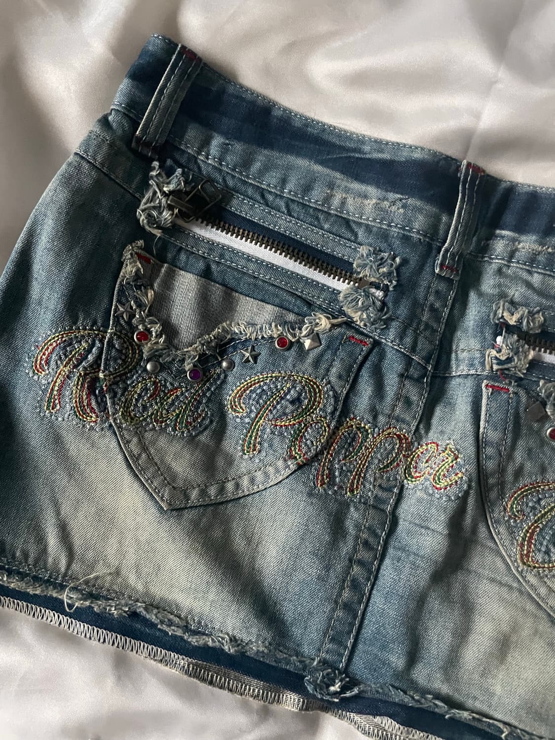 레드페퍼 빈티지 y2k 데님 숏스커트 상품이미지2