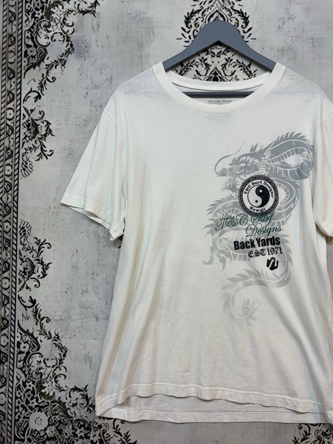 일본빈티지 t&g surf 드래곤 레터링 반팔 상품이미지5