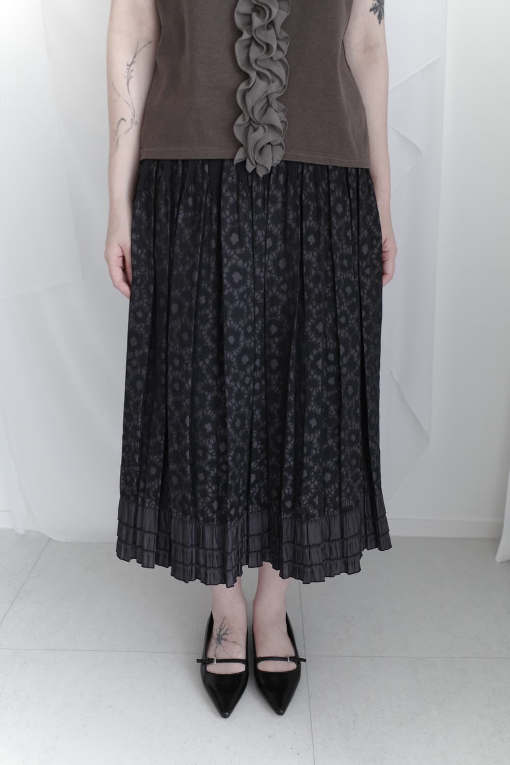 flower pleats skirt  상품이미지4