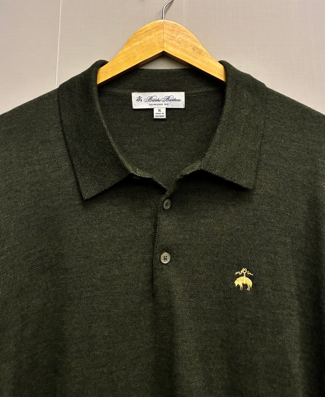 (XL)브룩스브라더스 메리노울 긴팔 pk 니트 카라티셔츠 롱슬리브 상품이미지3