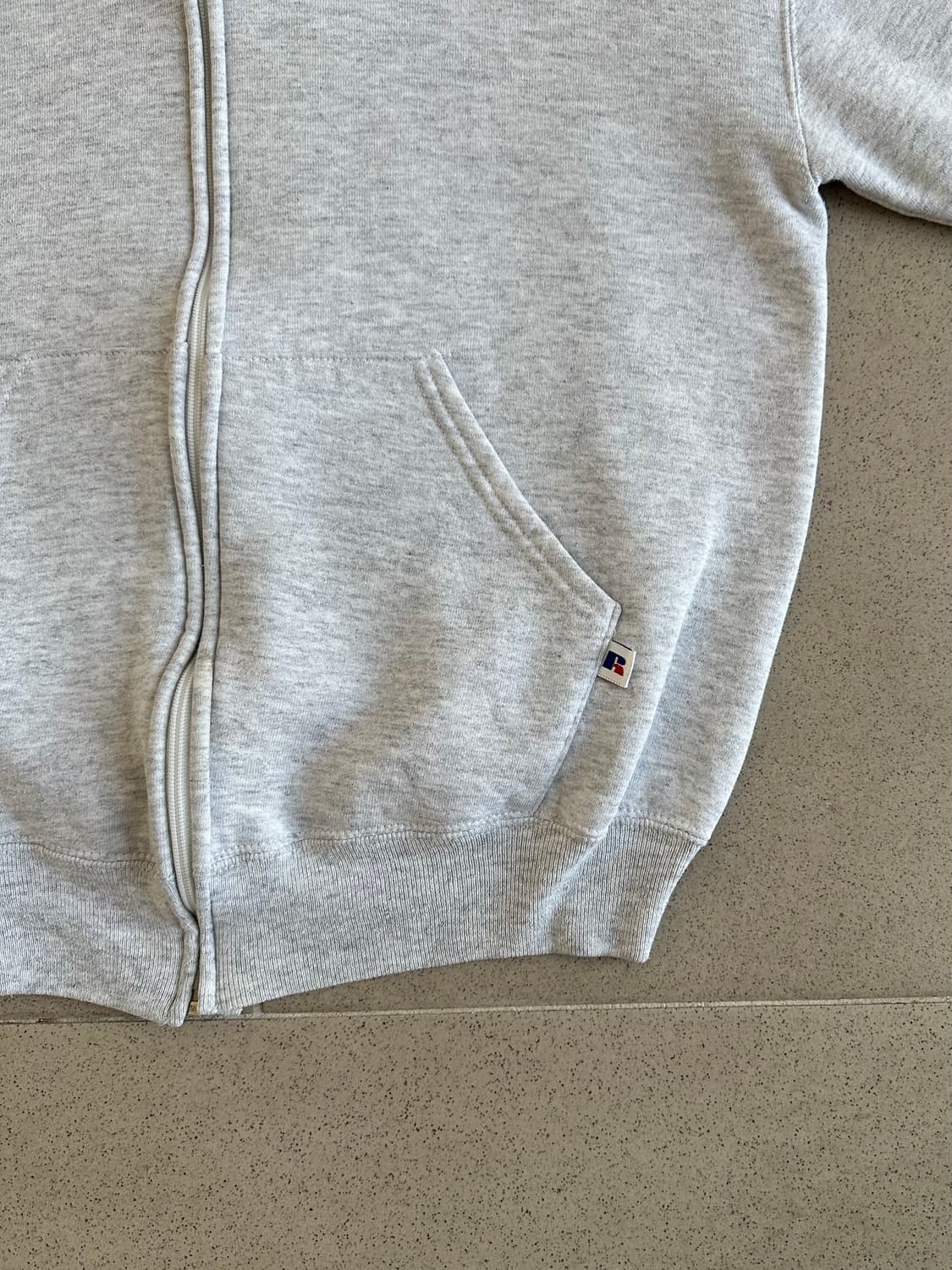 90s 빈티지 러셀 후드집업 그레이 M USA 상품이미지3