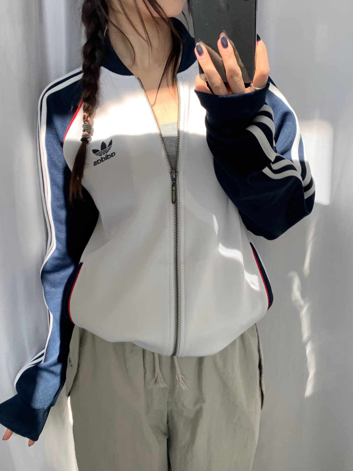 Adidas 아디다스 슈퍼스타 화이트 네이비 유넥 져지 상품이미지2